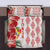 Tonga Quilt Bed Set Diamond Style Mix Hibiscus - White LT7 - Polynesian Pride