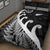 New Zealand Rugby Maori Quilt Bed Set Silver Fern Koru Vibes - Black LT8 - Polynesian Pride