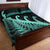 New Zealand Rugby Maori Quilt Bed Set Silver Fern Koru Vibes - Turquoise LT8 - Polynesian Pride