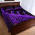 New Zealand Rugby Maori Quilt Bed Set Silver Fern Koru Vibes - Purple LT8 - Polynesian Pride