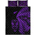 New Zealand Haka Rugby Maori Quilt Bed Set Silver Fern Vibes - Purple LT8 - Polynesian Pride