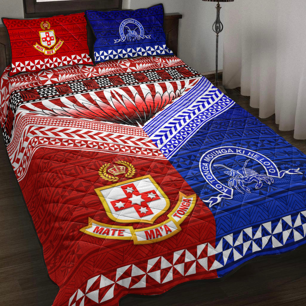 Kolisi Tonga College Atele And Tupou College Toloa Quilt Bed Set Together - Unique LT8 - Polynesian Pride