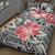 Polynesian Quilt Bed Set - Pink Hibiscus Flower With Hawaiian Tribal Motifs - Polynesian Pride