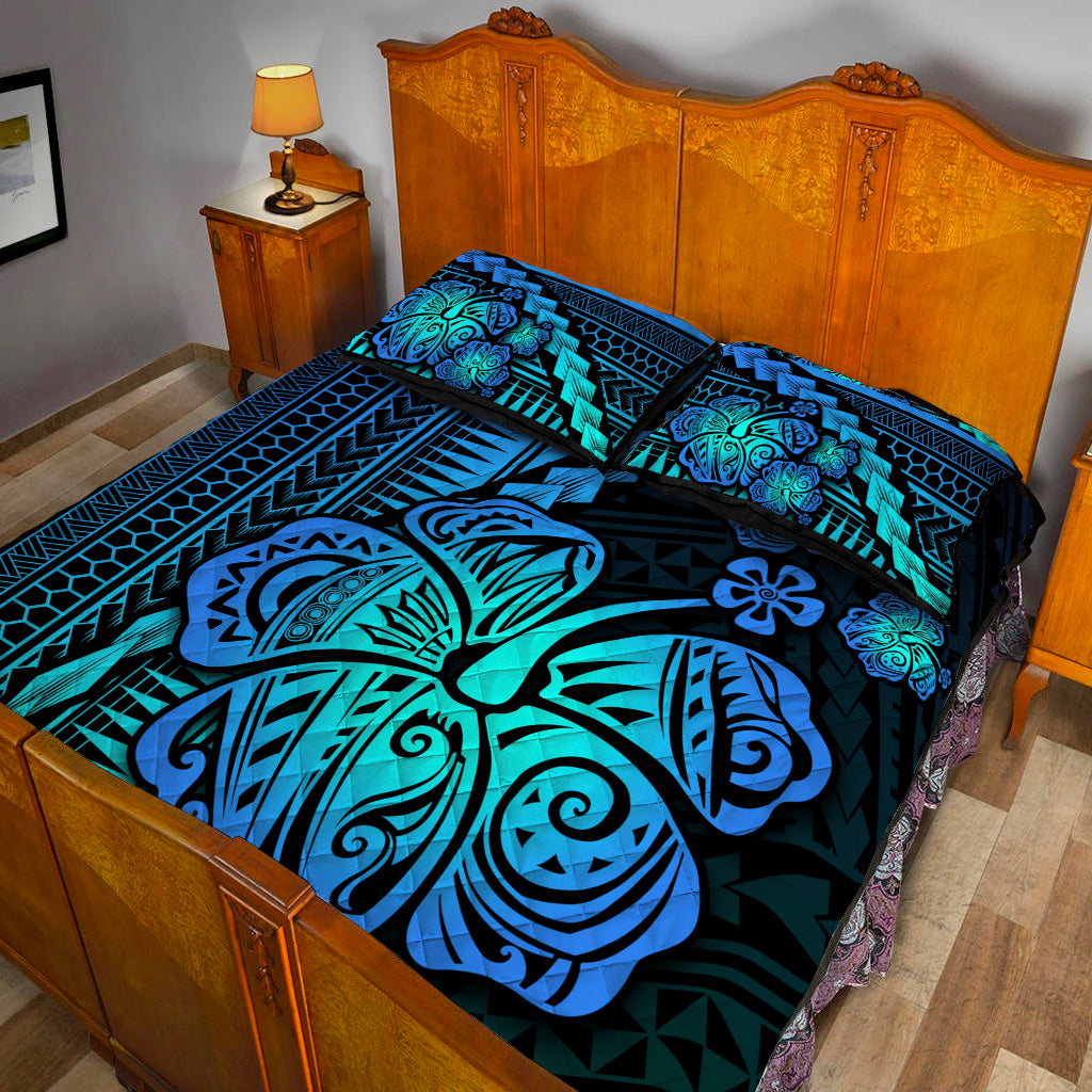 Polynesian Hibiscus Quilt Bed Set Hawaiian Style No.2 LT6 - Polynesian Pride