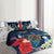 Hawaiian Turtle Hibiscus Polynesian Quilt Bed Set - Blue - Edna Style - AH - Polynesian Pride