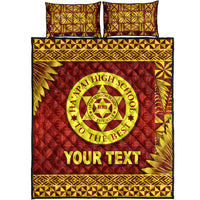 (Custom Personalised) Tonga Ha'apai High School Quilt Bed Set Simplified Version LT8 - Polynesian Pride