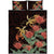 Hawaii Turtle Lehua Flower Polynesian Quilt Bed Set - Lehua Style - AH Black - Polynesian Pride