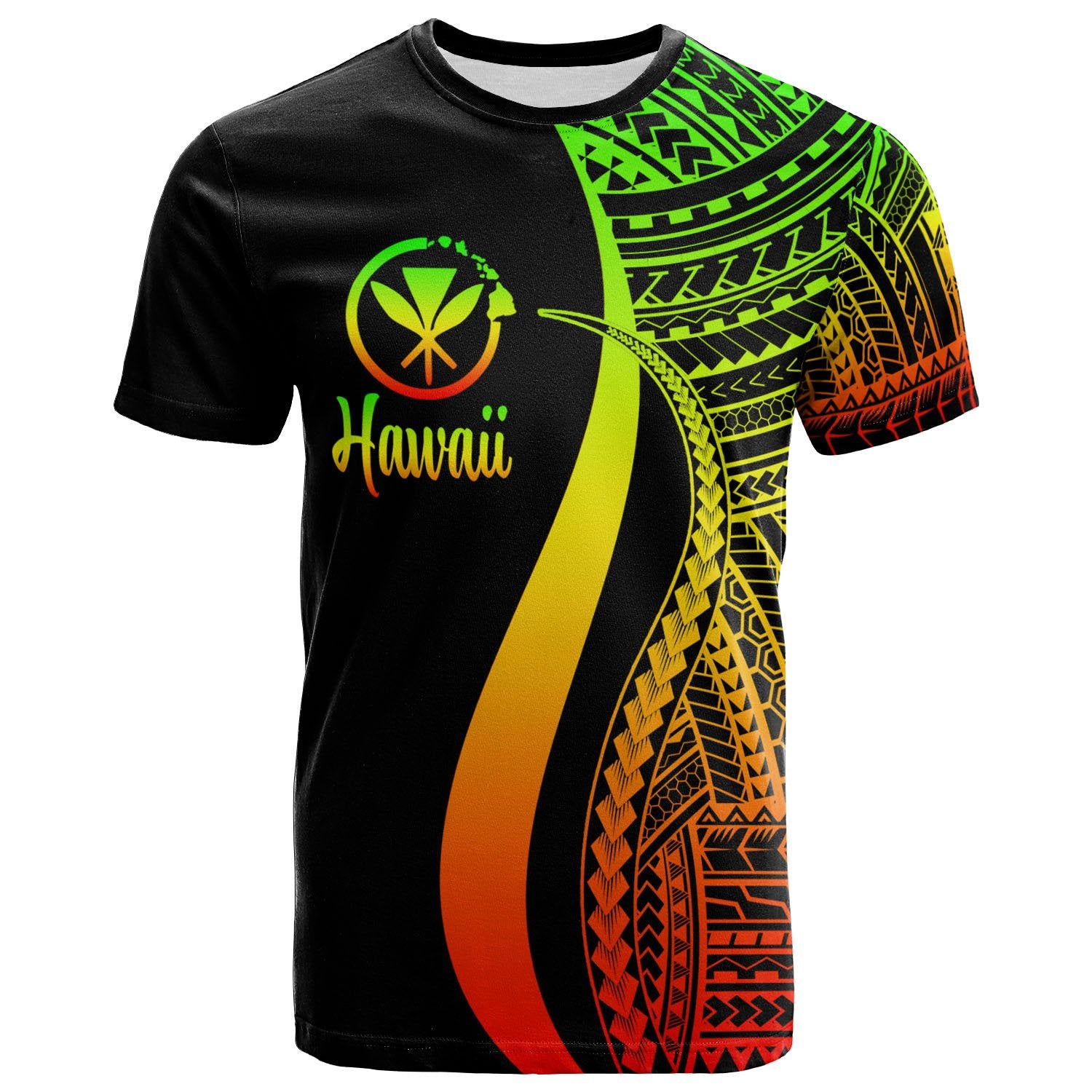 Hawaii T Shirt Kanaka Maoli Reggae Polynesian Tentacle Tribal Pattern Unisex Reggae - Polynesian Pride