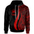 Samoa Hoodie Red Tentacle Tribal Pattern Unisex Red - Polynesian Pride