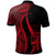 Fiji Polo Shirt Red Polynesian Tentacle Tribal Pattern - Polynesian Pride