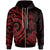 Samoa Polynesian Zip up Hoodie Red Tentacle Turtle Unisex Red - Polynesian Pride