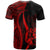 Tonga Custom T Shirt Red Micronesian Tentacle Tribal Pattern - Polynesian Pride