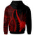 Nauru Custom Hoodie Red Tentacle Tribal Pattern - Polynesian Pride