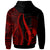 Yap Zip up Hoodie Red Tentacle Tribal Pattern - Polynesian Pride