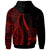 Marshall Islands Hoodie Red Tentacle Tribal Pattern Crest - Polynesian Pride