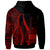 Samoa Zip up Hoodie Red Tentacle Tribal Pattern - Polynesian Pride