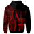 Fiji Hoodie Red Tentacle Tribal Pattern - Polynesian Pride