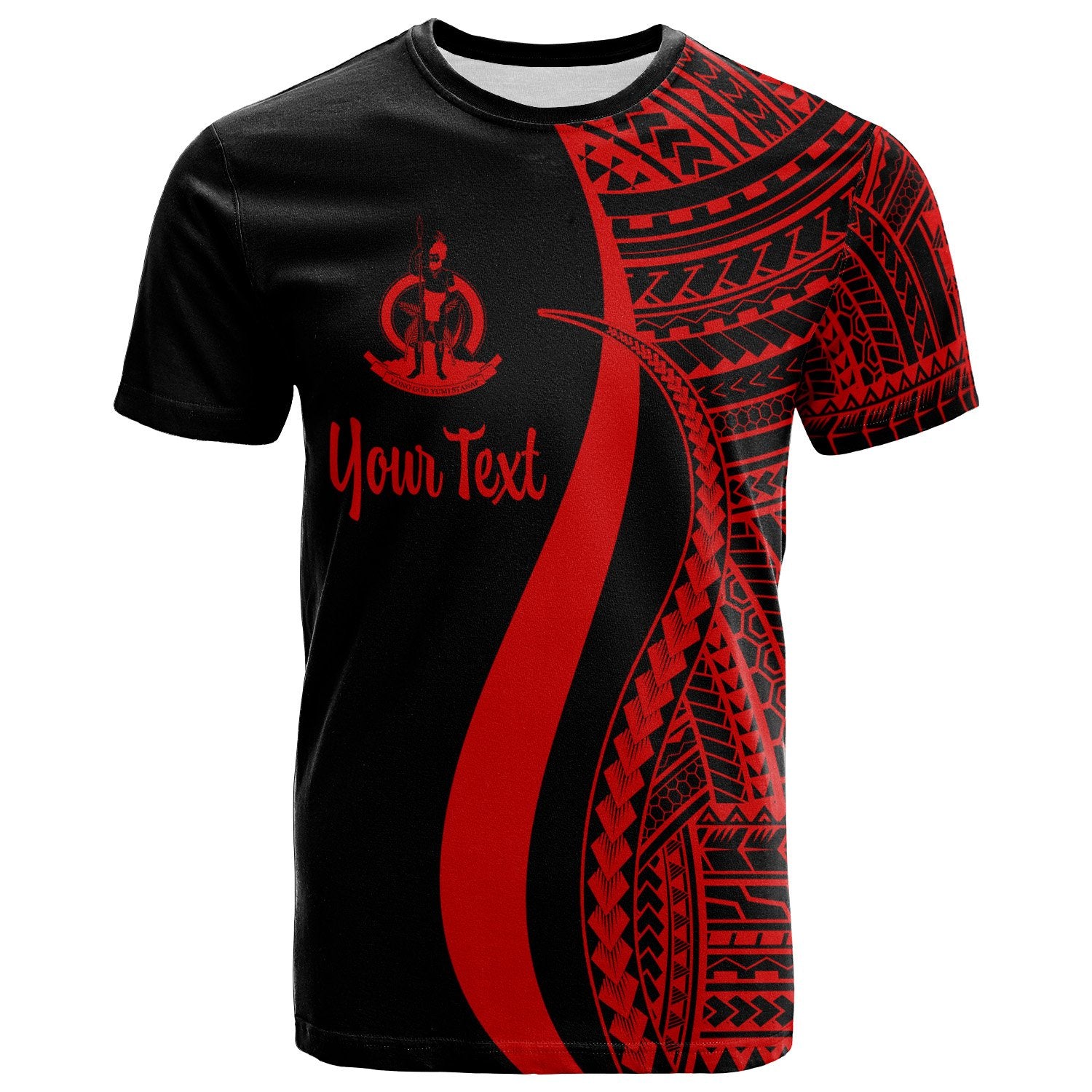 Vanuatu Custom T Shirt Red Micronesian Tentacle Tribal Pattern Unisex Red - Polynesian Pride