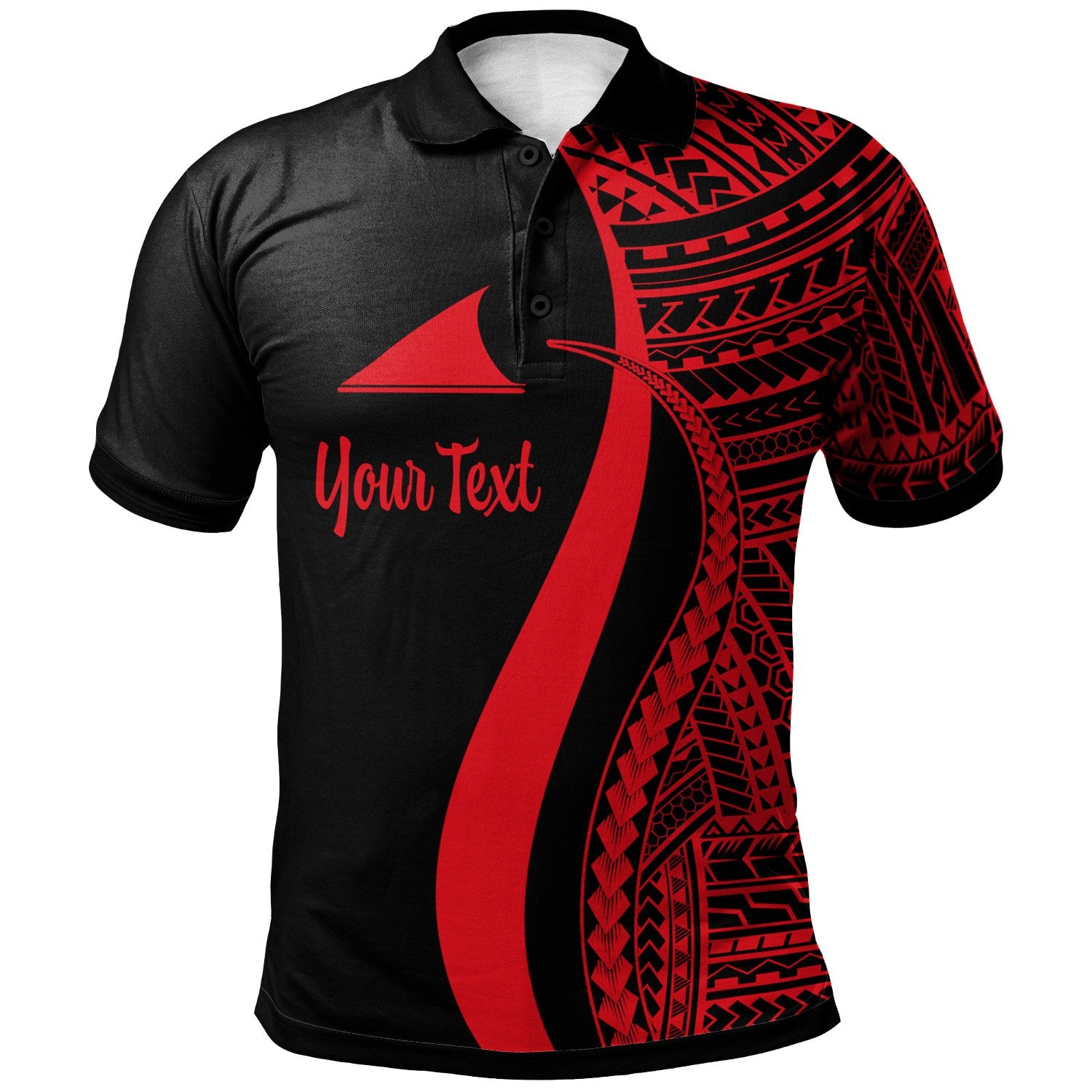 Tokelau Custom Polo Shirt Red Polynesian Tentacle Tribal Pattern Unisex Red - Polynesian Pride