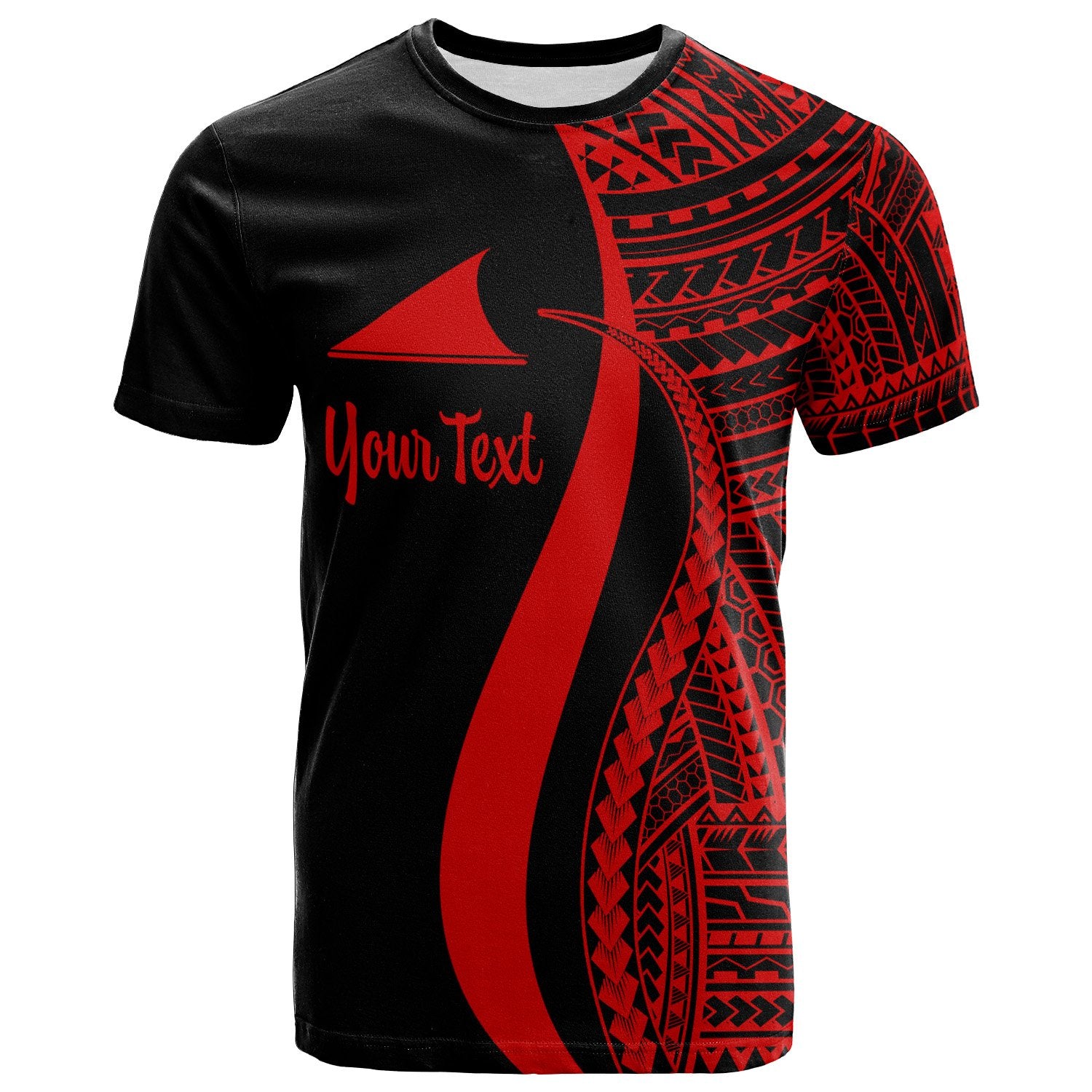 Tokelau Custom T Shirt Red Micronesian Tentacle Tribal Pattern Unisex Red - Polynesian Pride