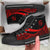 Fiji High Top Shoes Red - Polynesian Tentacle Tribal Pattern Crest Unisex Black - Polynesian Pride