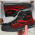 Tuvalu High Top Shoes Red - Polynesian Tentacle Tribal Pattern Unisex Black - Polynesian Pride