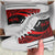 Marshall Islands Custom Personalised High Top Shoes Red - Polynesian Tentacle Tribal Pattern - Polynesian Pride