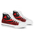 Tokelau High Top Shoes Red - Polynesian Tentacle Tribal Pattern Unisex White - Polynesian Pride