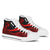 Tonga High Top Shoes Red - Polynesian Tentacle Tribal Pattern Unisex White - Polynesian Pride