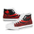 Papua New Guinea Custom Personalised High Top Shoes Red - Polynesian Tentacle Tribal Pattern - Polynesian Pride