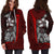 Samoa Polynesian Women's Hoodie Dress Red - Turtle With Hook - Polynesian Pride