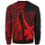 Wallis And Futuna Sweatshirt - Red Polynesian Tentacle Tribal Pattern - Polynesian Pride