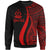 Vanuatu Custom Personalised Sweatshirt - Red Polynesian Tentacle Tribal Pattern Unisex Red - Polynesian Pride