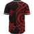 Niue Baseball Shirt - Red Tentacle Turtle - Polynesian Pride