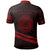 American Samoa Polo Shirt In My Heart Style Red Polynesian Patterns - Polynesian Pride