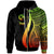 Tonga Zip up Hoodie Reggae Tentacle Tribal Pattern Unisex Reggae - Polynesian Pride