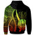 Tahiti Custom Zip up Hoodie Reggae Tentacle Tribal Pattern - Polynesian Pride