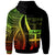 Fiji Custom Zip up Hoodie Reggae Tentacle Tribal Pattern - Polynesian Pride