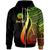 Tahiti Custom Zip up Hoodie Reggae Tentacle Tribal Pattern Unisex Reggae - Polynesian Pride