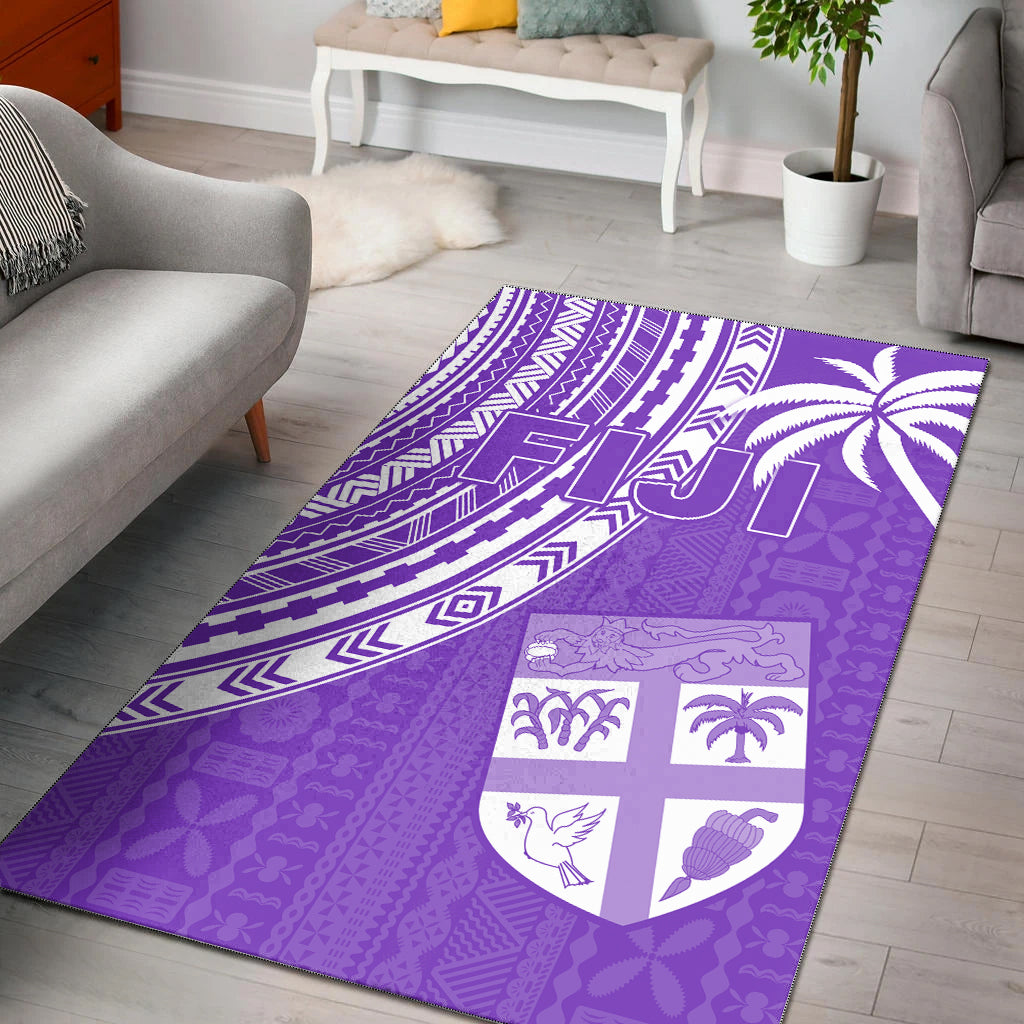 Fiji Rugby Sevens Area Rug Fijian 7s Tapa Polynesian Purple LT13 Purple - Polynesian Pride