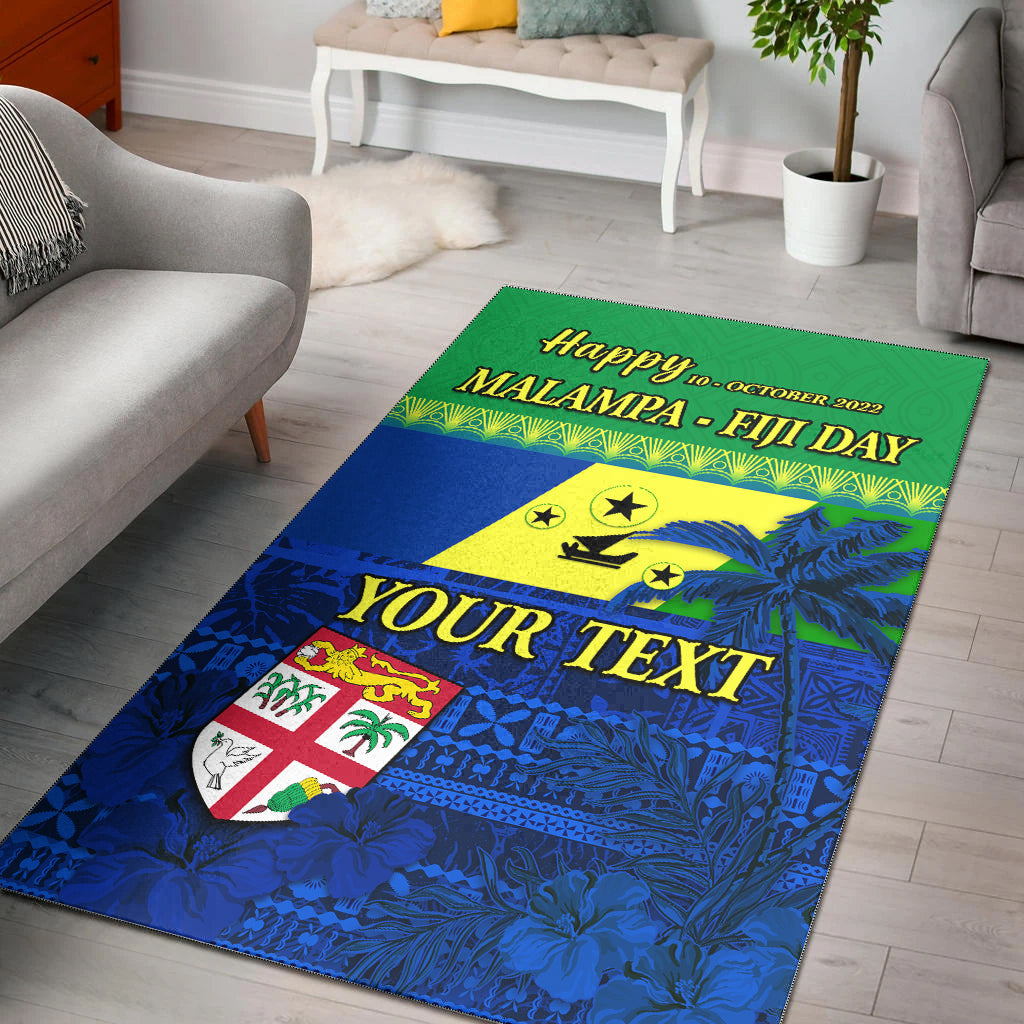 (Custom Personalised) Malampa Fiji Day Area Rug Vanuatu Polynesia mix Flowers LT13 - Polynesian Pride