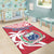 Samoa Area Rug Samoan Coat Of Arms With Coconut Red Style LT14 - Polynesian Pride