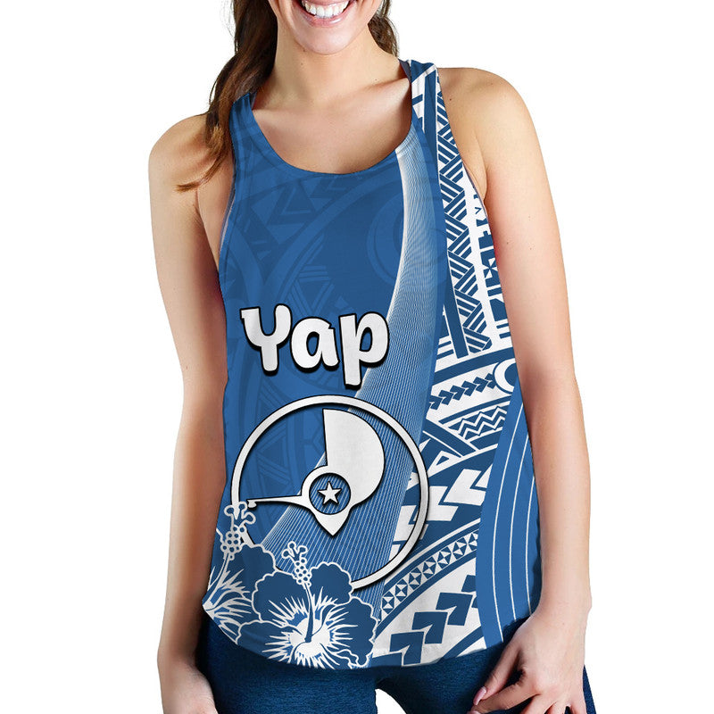 Yap Of Micronesia Women Tank Top Vibe Style LT6 Blue - Polynesian Pride