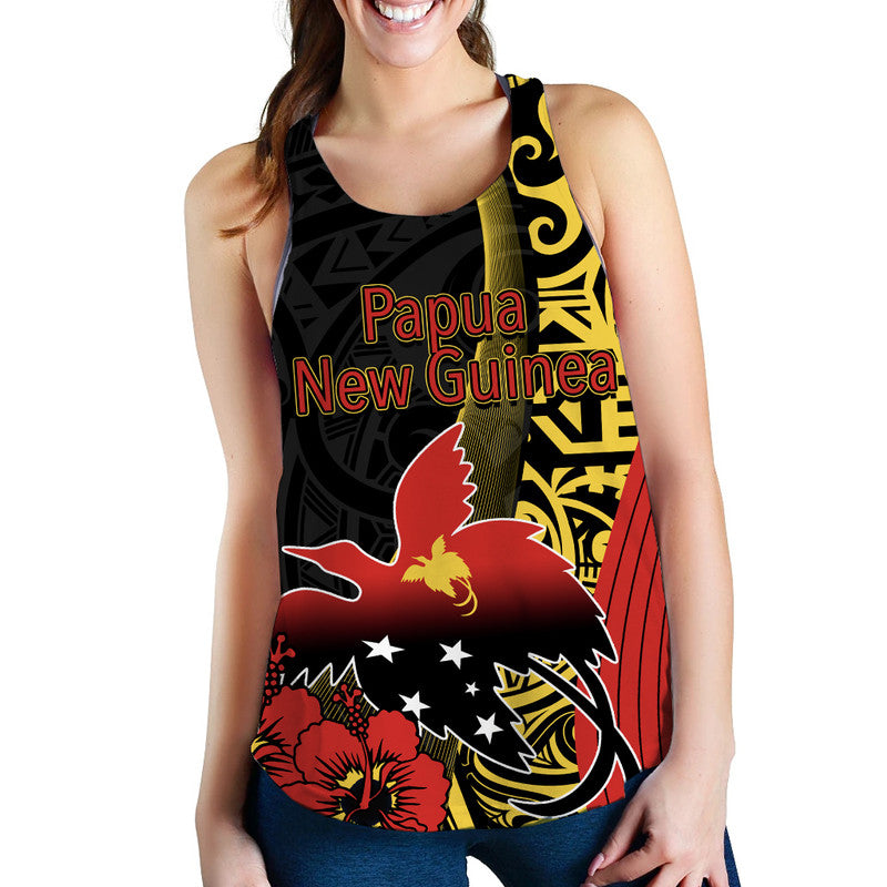 Papua New Guinea Women Tank Top Vibe Style LT6 Black - Polynesian Pride