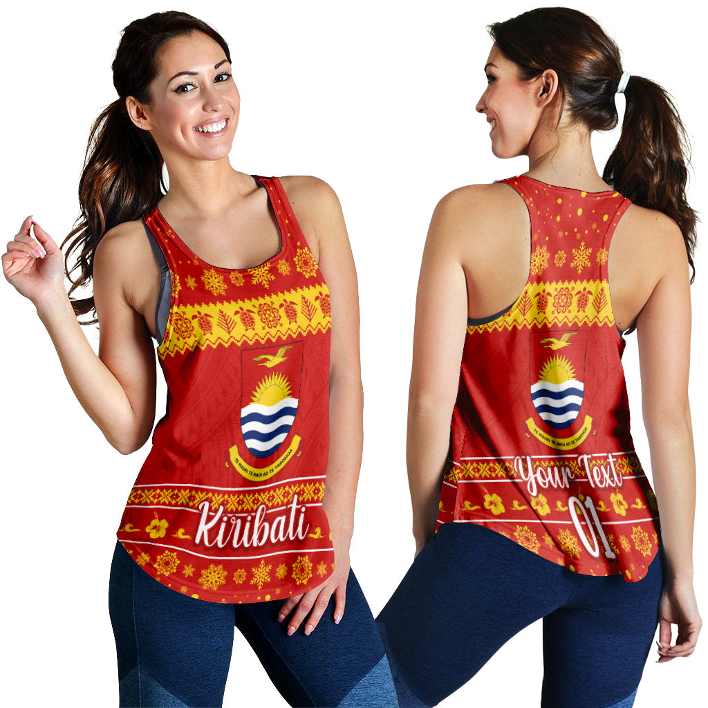 (Custom Personalised) Kiribati Christmas Women Racerback Tank Simple Style LT8 - Polynesian Pride