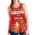 Hawaii Christmas Women Racerback Tank Santa Claus Surfing Simple Style - Red LT8 - Polynesian Pride