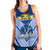 Mate Ma'a Tonga Women Racerback Tank Leimatu'a Bulls Creative Style - Blue LT8 - Polynesian Pride