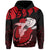 Hawaii Polynesian Aumakua Hammerhead Shark Hoodie Cloud Style Red - Polynesian Pride