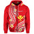 Custom Hawaii Hoodie Red Polynesian Line Style LT9 Zip Hoodie Red - Polynesian Pride