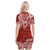 Polynesian Polo Dress Tapa Plumeria Style - Red LT7 - Polynesian Pride